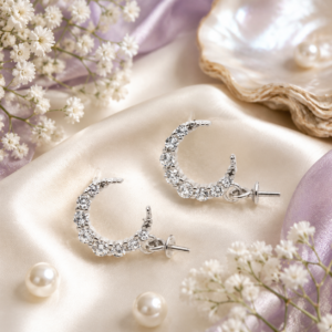 Half moon crescent earrings