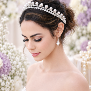 Pearl and crystal tiara