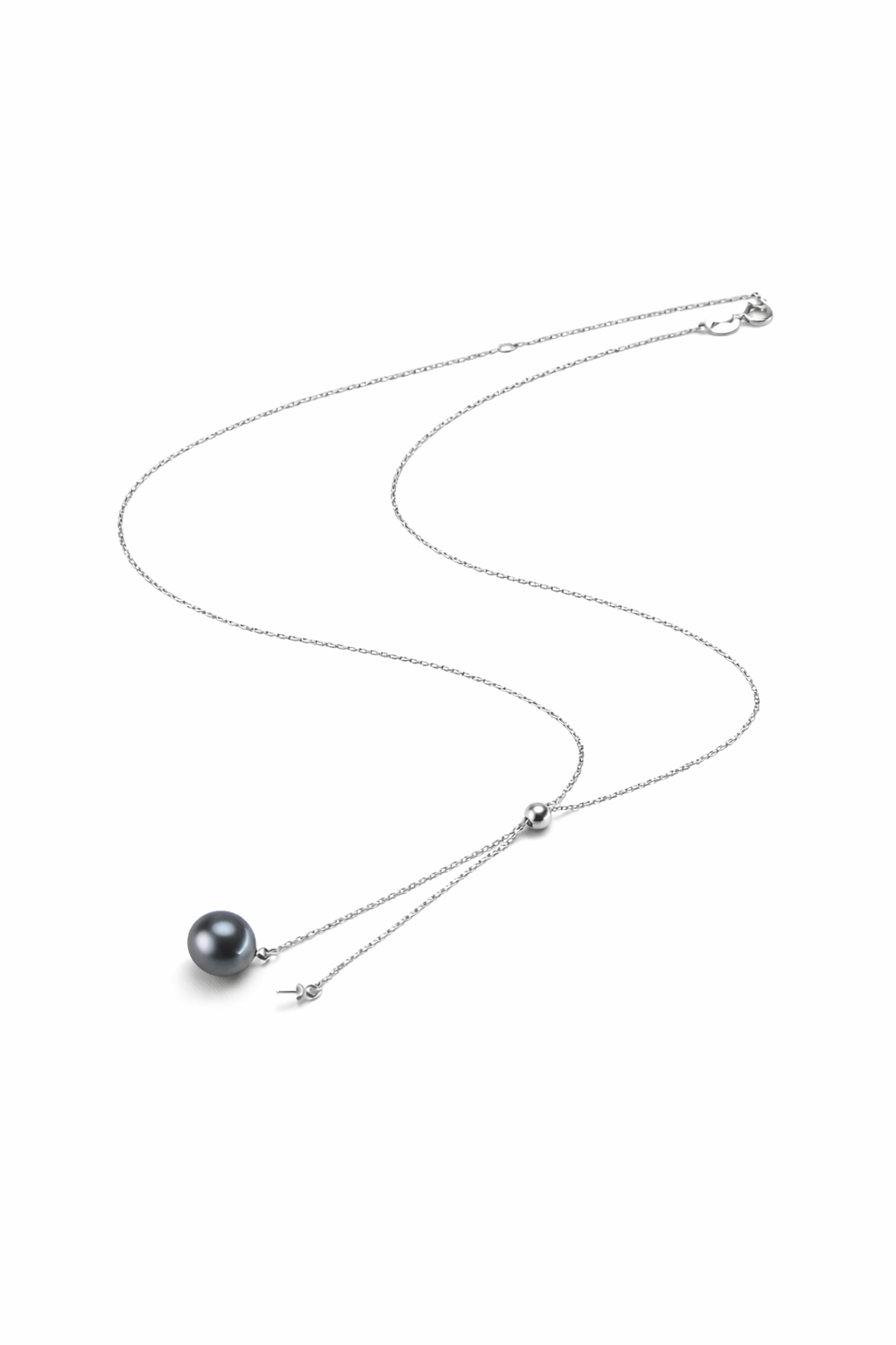 Twin silver necklace
