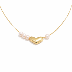 Hearts and pearls necklace