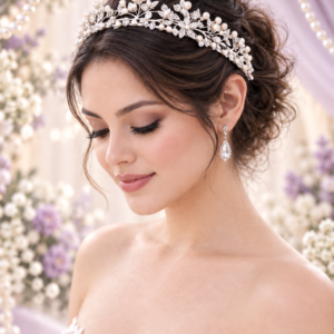 Flower and pearl tiara