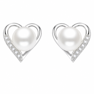 White heart studs