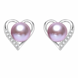 Lavender pearl hearts