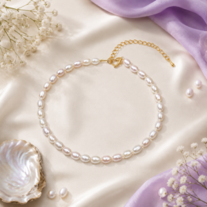Baroque pearl anklet