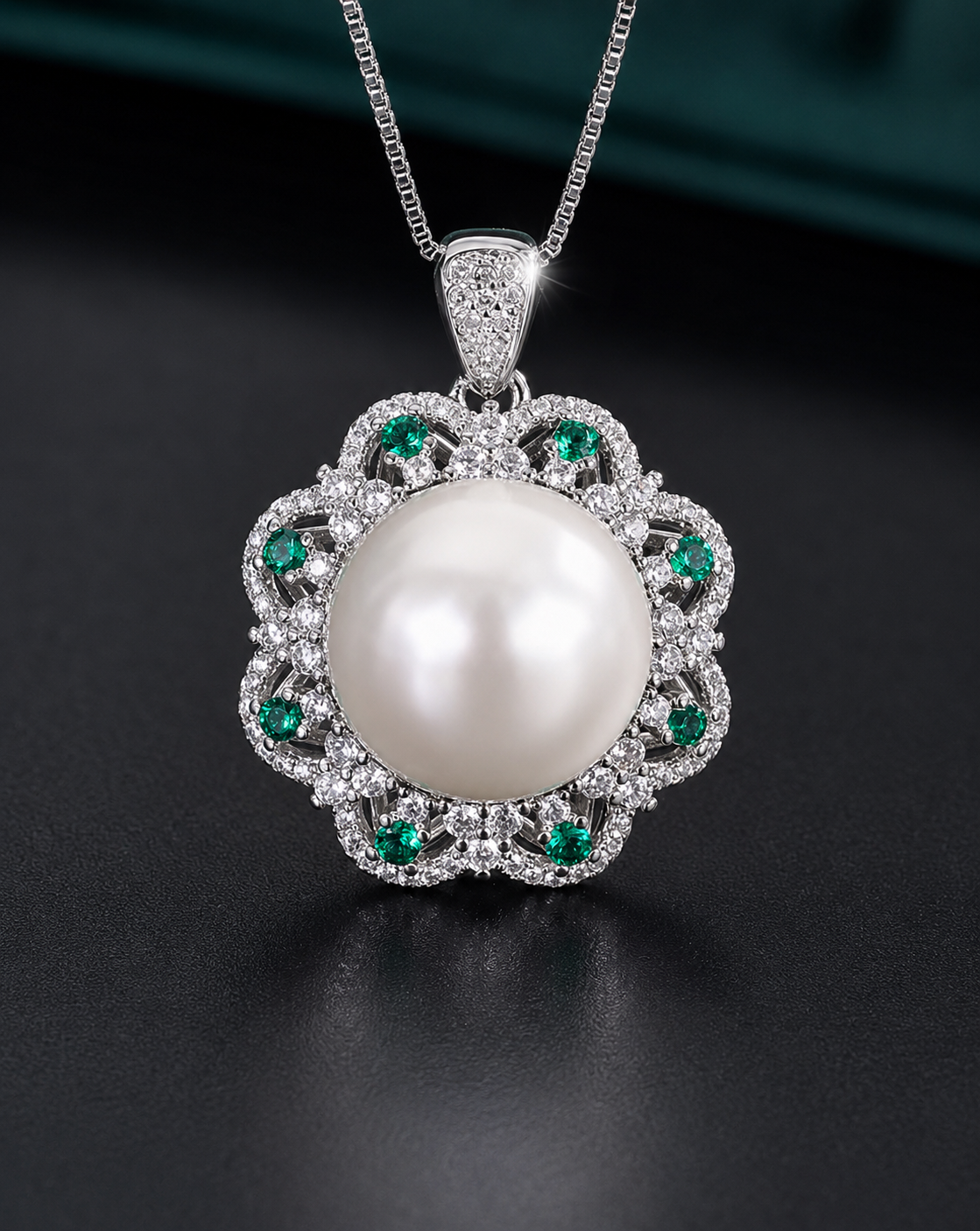 Silver bloom pendent