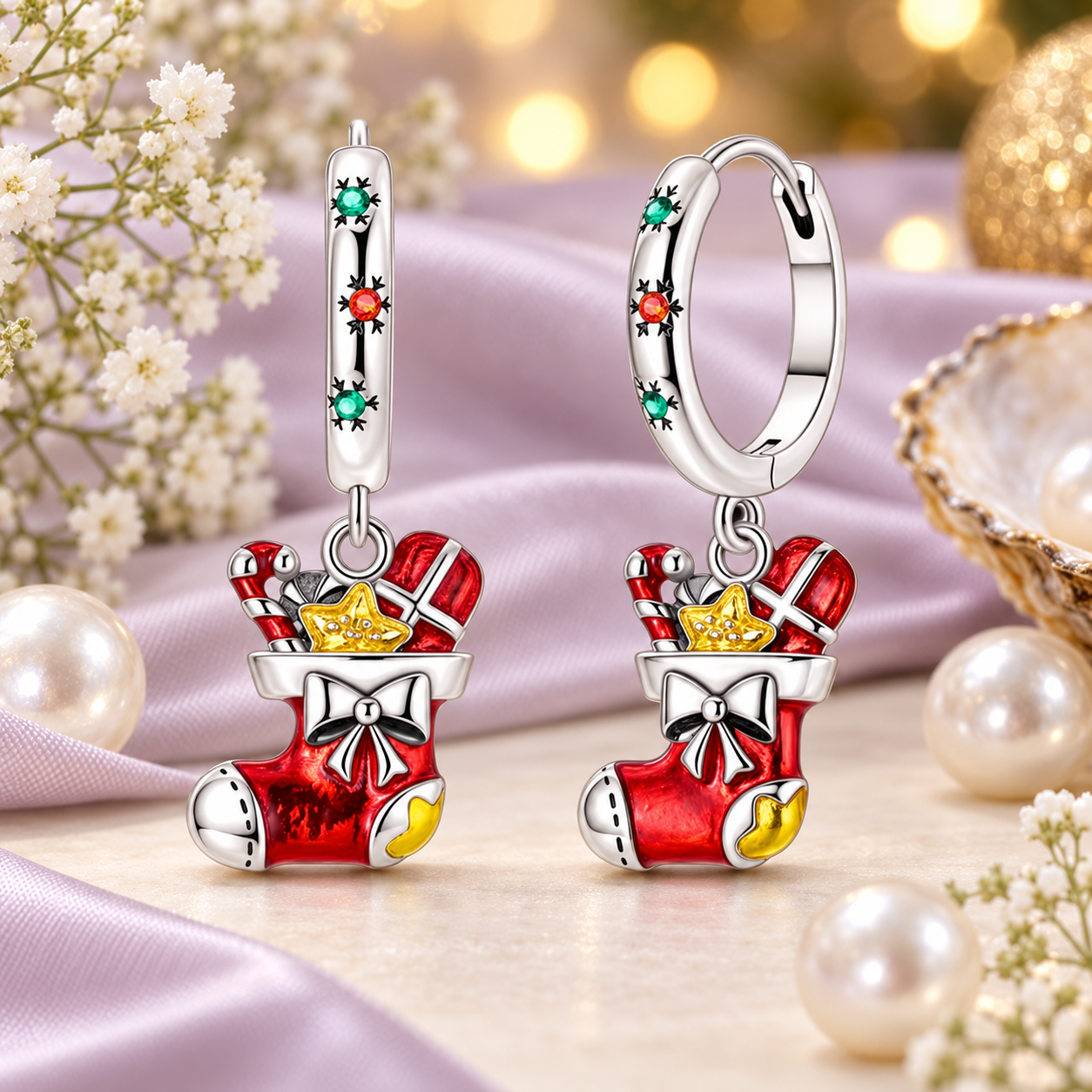 The stocking earrings