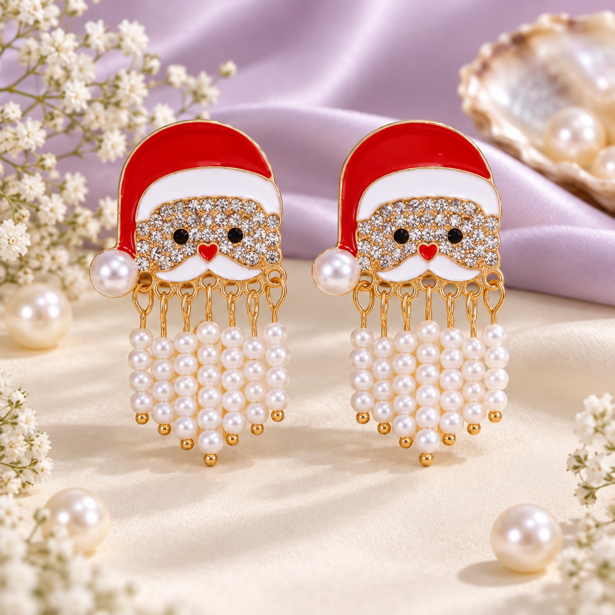 Santa earrings
