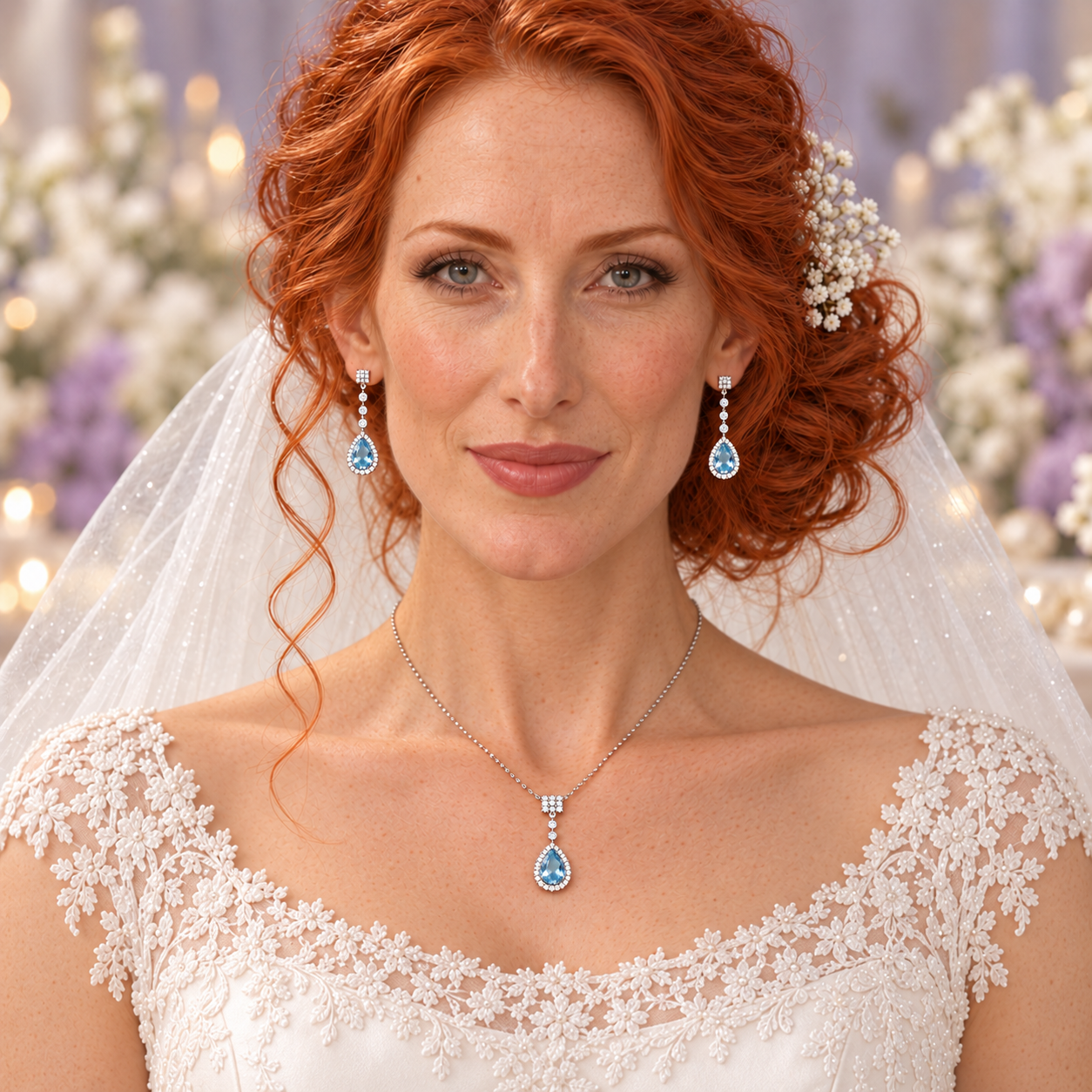 The something blue bridal set