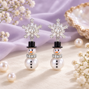 Snowman earrings