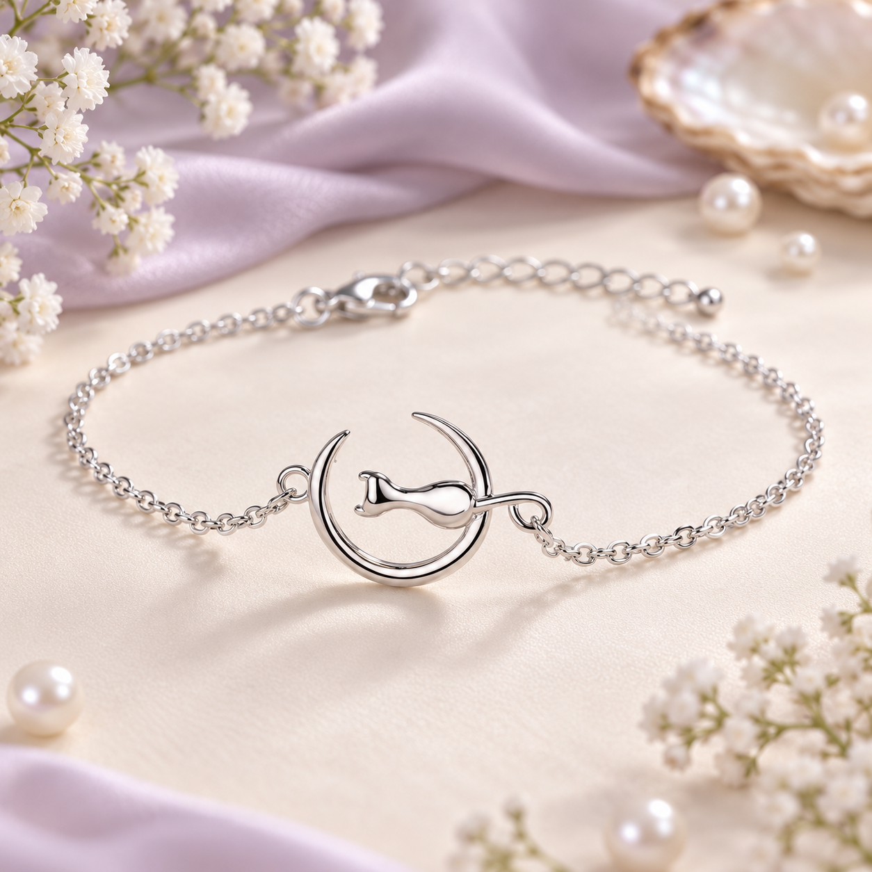 The cat and the moon bracelet